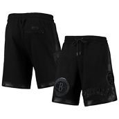 Men's Pro Standard Brooklyn Nets Triple Black Gloss Logo Shorts