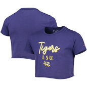Girls Youth League Collegiate Wear Purple LSU Tigers Cropped T-Shirt