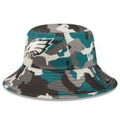 Men's New Era Camo Philadelphia Eagles 2022 NFL Training Camp Official Bucket Hat