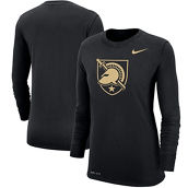Women's Nike Black Army Black Knights Logo Performance Long Sleeve T-Shirt