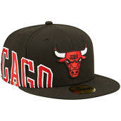 Men's New Era Black Chicago Bulls Side Split 59FIFTY Fitted Hat