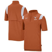 Men's Nike Texas Orange Texas Longhorns Coach Short Sleeve Quarter-Zip Jacket