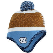 Outerstuff Toddler Brown/Carolina Blue North Carolina Tar Heels Football Head Knit Hat with Pom
