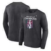 Men's Fanatics Branded Heathered Charcoal Colorado Avalanche 2022 Stanley Cup Champions Big & Tall Locker Room Long Sleeve T-Shirt