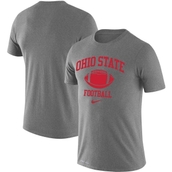 Nike Men's Heathered Gray Ohio State Buckeyes Retro Football Lockup Legend Performance T-Shirt