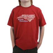 LA Pop Art Boy's Word Art T-shirt - North Carolina