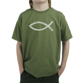 LA Pop Art Boy's Word Art T-shirt - Jesus Loves You