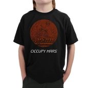 LA Pop Art Boy's Word Art T-shirt - Occupy Mars