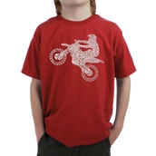 LA Pop Art Boy's Word Art T-shirt - Freestyle Motocross - FMX