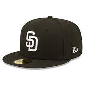 Men's New Era Black San Diego Padres Team Logo 59FIFTY Fitted Hat