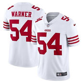 Men's Nike Fred Warner White San Francisco 49ers Vapor Limited Jersey