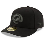 Men's New Era Black Los Angeles Rams Black on Black Low Profile 59FIFTY II Fitted Hat