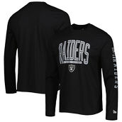Men's New Era Black Las Vegas Raiders Combine Authentic Home Stadium Long Sleeve T-Shirt