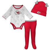 Newborn & Infant White/Red Kansas City Chiefs Dream Team Onesie Pants & Hat Set