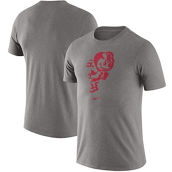 Men's Nike Heathered Gray Ohio State Buckeyes Old-School Logo Tri-Blend T-Shirt
