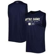 Under Armour Men's Navy Notre Dame Fighting Irish Logo Lockup Tech Sleeveless T-Shirt