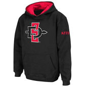 Colosseum Youth Black San Diego State Aztecs Big Logo Pullover Hoodie