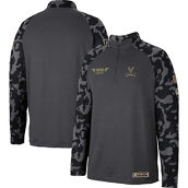 Colosseum Men's Charcoal Virginia Cavaliers OHT Military Appreciation Long Range Raglan Quarter-Zip Jacket