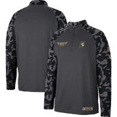 Men's Colosseum Charcoal USC Trojans OHT Military Appreciation Long Range Raglan Quarter-Zip Jacket
