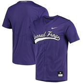 Nike Men's Purple TCU Horned Frogs Replica Full-Button Baseball Jersey