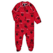 NBA Exclusive Collection Newborn & Infant Red Toronto Raptors Raglan Full-Zip Sleeper