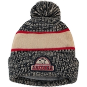Men's Zephyr Navy/Cream Arizona Wildcats Brighton Cuffed Knit Hat with Pom