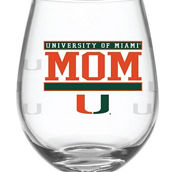 Indigo Falls Miami Hurricanes 15oz. Mom Stemless Wine Glass