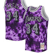 Men's Mitchell & Ness Shaquille O'Neal Purple Los Angeles Lakers 1996-97 Galaxy Swingman Jersey