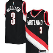 Youth Nike C.J. McCollum Black Portland Trail Blazers 2021/22 Diamond Swingman Jersey - Icon Edition