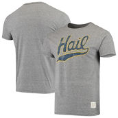 Original Retro Brand Men's Heathered Gray Michigan Wolverines Vintage Hail Tri-Blend T-Shirt
