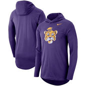 Men's Nike Purple LSU Tigers Long Sleeve Hoodie Tri-Blend Performance T-Shirt