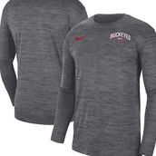 Men's Nike Black Ohio State Buckeyes 2022 Sideline Game Day Velocity Performance Long Sleeve T-Shirt