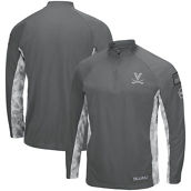 Colosseum Men's Gray/Camo Virginia Cavaliers OHT Military Appreciation Swoop Quarter-Zip Jacket