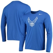 Men's Nike Royal Air Force Falcons School Logo Performance Legend Long Sleeve T-Shirt