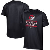 Under Armour Youth Black Winston-Salem State Rams Primary Logo Tech Raglan Performance T-Shirt