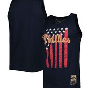 Men's Mitchell & Ness Navy Philadelphia Phillies Cooperstown Collection Stars and Stripes Tank Top