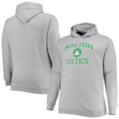 Men's Heathered Gray Boston Celtics Big & Tall Heart & Soul Pullover Hoodie