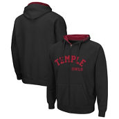 Colosseum Men's Black Temple Owls Arch & Team Logo 3.0 Full-Zip Hoodie Jacket