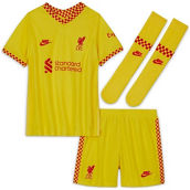 Infant Nike Yellow Liverpool 2021/22 Third Replica Kit