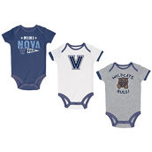 Infant Champion Navy/Heather Gray/White Villanova Wildcats Three-Pack Bodysuit Set