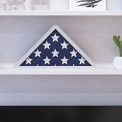 Flash Furniture Sheehan Memorial Flag Display Case - Solid Wood Military Flag Display Case for 9.5 ft. x 5 ft. American Veteran Flag
