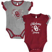 Girls Newborn & Infant Crimson/Heather Gray Oklahoma Sooners Too Much Love Two-Piece Bodysuit Set