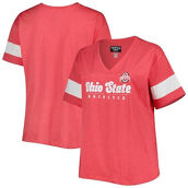 Profile Women's Scarlet Ohio State Buckeyes Plus Size Give it All V-Neck T-Shirt