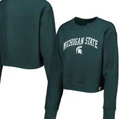 League Collegiate Wear Women's Green Michigan State Spartans Classic Campus Corded Timber Sweatshirt