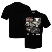 Men's Checkered Flag Black Tyler Reddick 2022 NASCAR Cup Series Playoffs T-Shirt