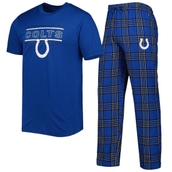 Men's Concepts Sport Royal/Black Indianapolis Colts Badge Top & Pants Sleep Set