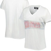 Profile Women's White/Arctic Camo Ohio State Buckeyes Plus Size Pieced Body V-Neck T-Shirt