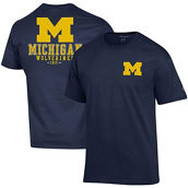 Champion Men's Navy Michigan Wolverines Stack 2-Hit T-Shirt