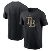 Men's Nike Black Tampa Bay Rays Camo Logo Team T-Shirt
