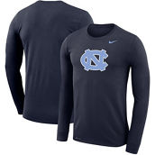 Men's Nike Navy North Carolina Tar Heels School Logo Legend Performance Long Sleeve T-Shirt